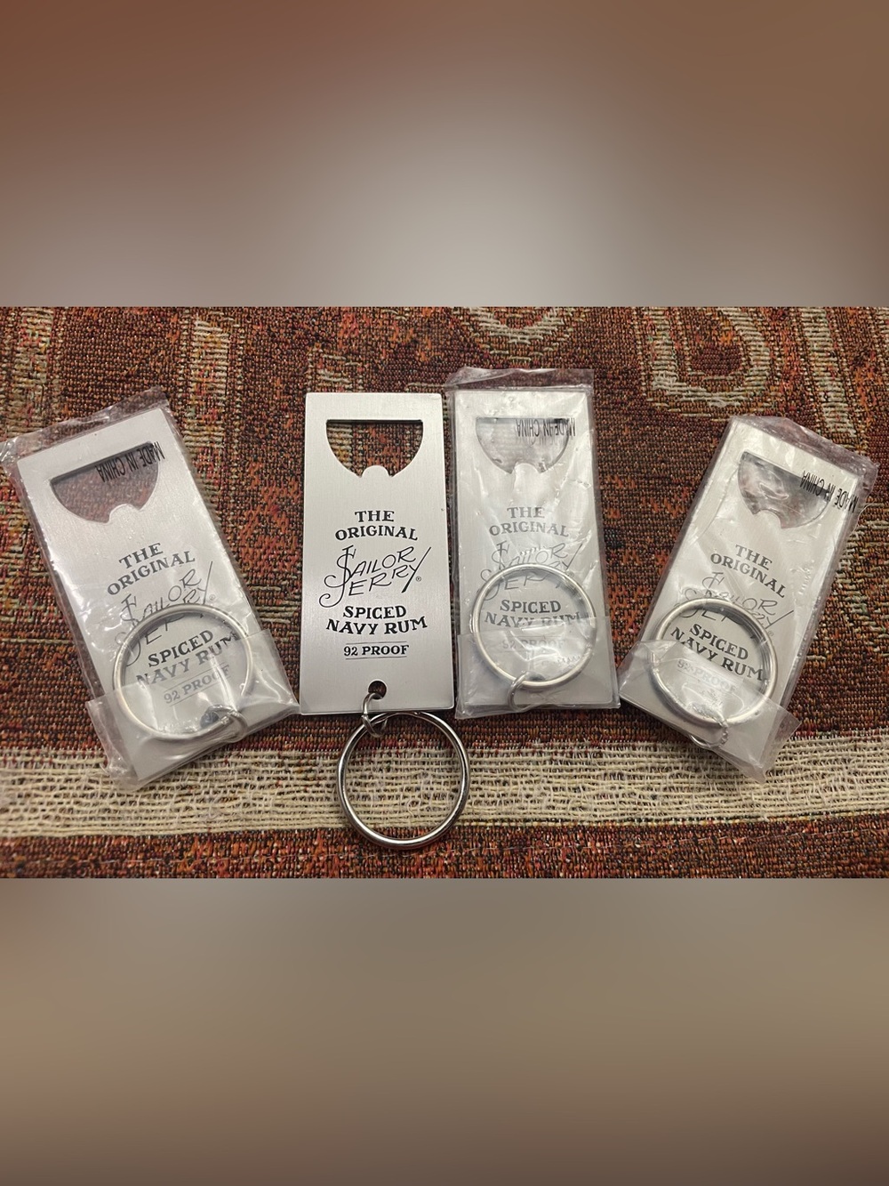 Lot of 4 Sailor Jerry Bottle Opener Keyrings Panther & Snake Spiced Navy Rum NEW